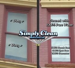 CLOSE UP VIEW OF DIRTY VS CLEAN WINDOWS